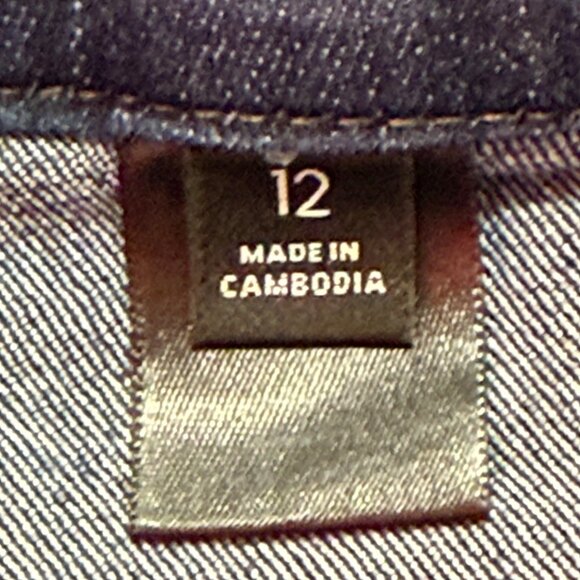 Simply Vera Wang Women's Pull-on Elastic Back Stretch Blue Denim Jeans Size 12 - Picture 6 of 11